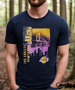 LA Lakers Skyline Graphic Black T Shirt