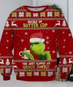 Grinch You Just Flipped My Grinch Switch Ugly Christmas Sweater Xmas 3D Printed Christmas Sweater Gift