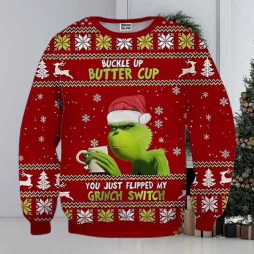 Grinch You Just Flipped My Grinch Switch Ugly Christmas Sweater Xmas 3D Printed Christmas Sweater Gift