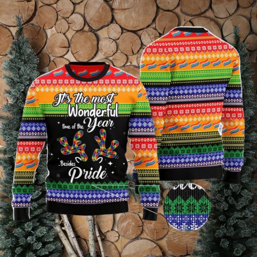 LGBT Beside Pride All Over Printed 3D Ugly Christmas Sweater Christmas Gift For Men And Women