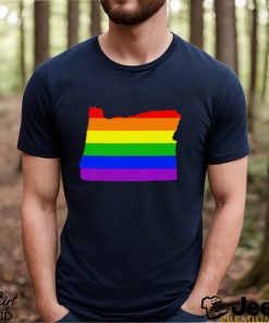 LGBT Oregon rainbow flag State shirt