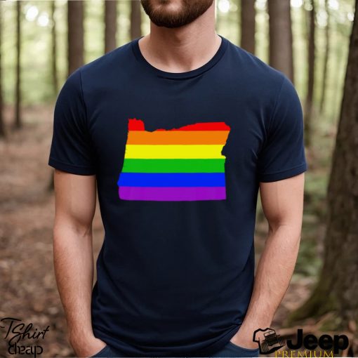 LGBT Oregon rainbow flag State shirt