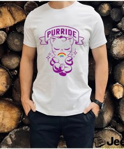 LGBT Rainbow cat Purride logo shirt