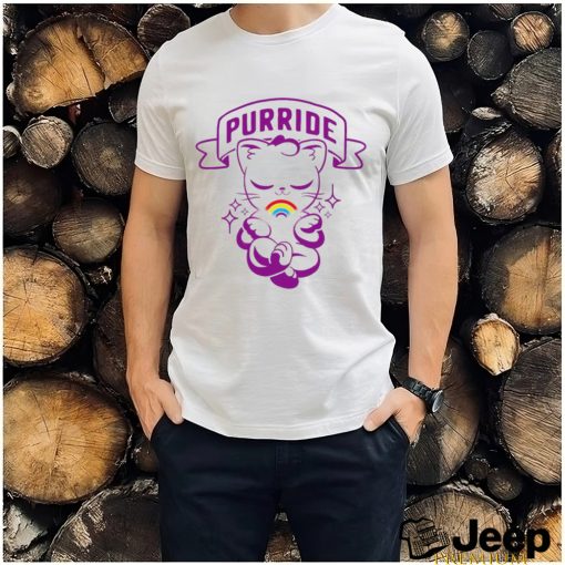 LGBT Rainbow cat Purride logo shirt