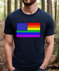 LGBT USA rainbow flag shirt