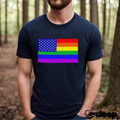 LGBT USA rainbow flag shirt