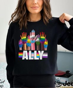 LGBTQ Ally For Gay Pride Month Transgender Flag Distressed T Shirt