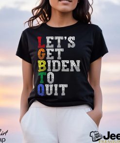 LGBTQ Anti Biden Let’s Get Biden To Quit T Shirt