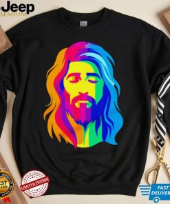 LGBTQ Jesus loves us all colorful shirt