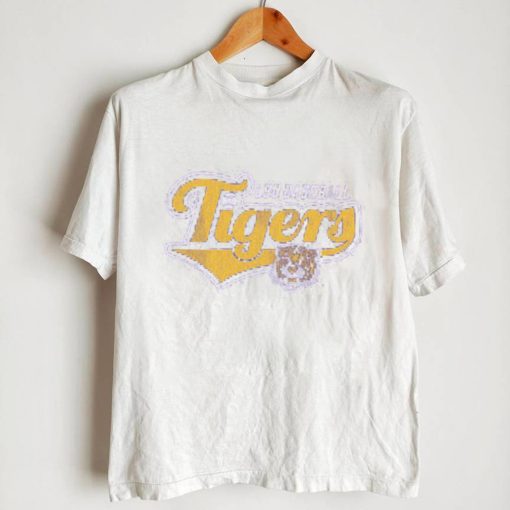 LSU Baseball 78 Tiger Script Women’s Tri Blend T Shirt