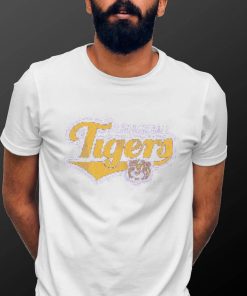 LSU Baseball 78 Tiger Script Women’s Tri Blend T Shirt