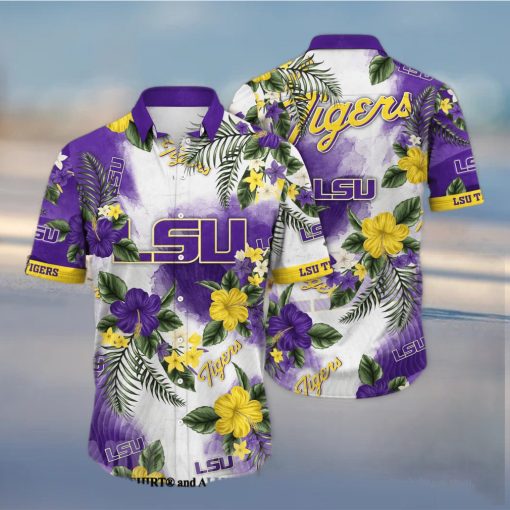 LSU TIGERS NCAA Floral Classic All Over Printed Hawaiian Shirt