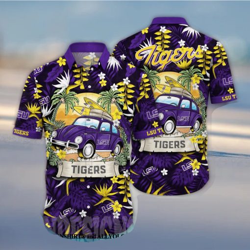 LSU TIGERS NCAA Floral Tropical All Over Printed 3D Hawaiian Shirt