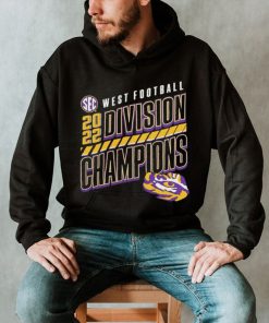 LSU Tigers 2022 SEC West Division Football Champions Slanted Knockout T Shirt