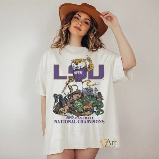 LSU Tigers 2023 National Champs Pile On Shirt