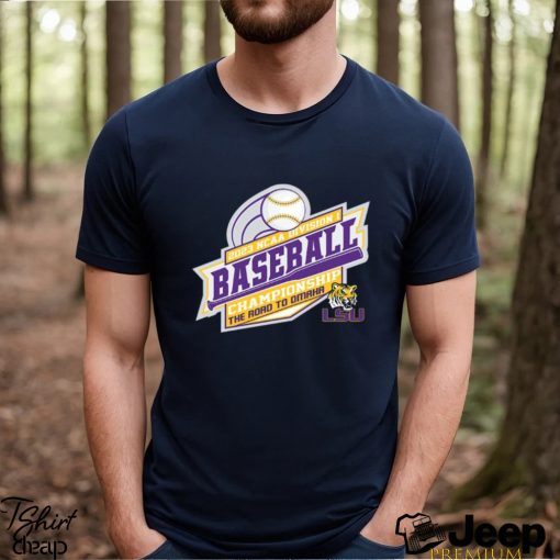 LSU Tigers 2023 Ncaa Division I Baseball Championship The Road To Omaha logo T shirt