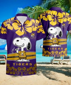 LSU Tigers 26amp3B Snoopy Short Sleeve Hawaiian Shirt