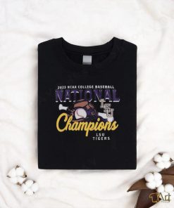 LSU Tigers Comfort Colors Unisex 2023 NCAA Men’s Baseball College World Series Champions Glove & Bat T Shirt