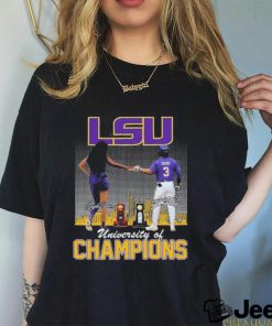 LSU Tigers NCAA Baseball National 2023 Champions Crews And Reese Signatures Shirt