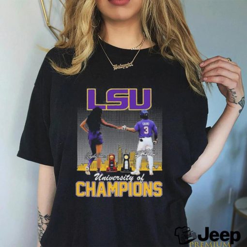 LSU Tigers NCAA Baseball National 2023 Champions Crews And Reese Signatures Shirt