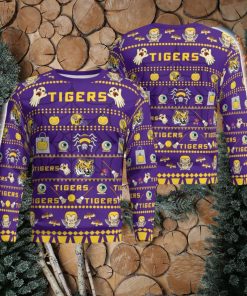 LSU Tigers Pumpkin Halloween Spooky Ghost Pattern Funny 3D Sweater Men And Women Gift