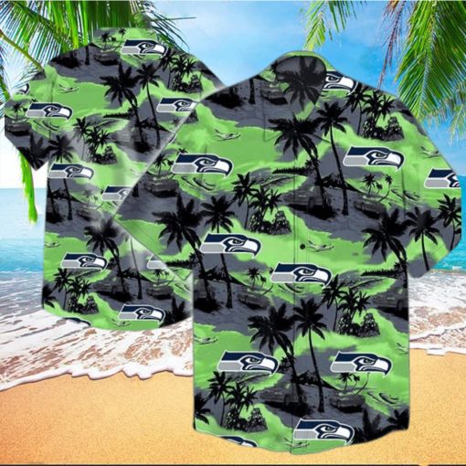 Seattle Seahawks Nfl Hawaiian Shirt   Short  T Shirt Hawaiian Pattern Print