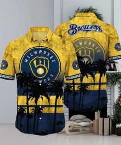 Milwaukee Brewers MLB Logo Coconut Tropical Hawaiian Shirt Beach Gift For Fans