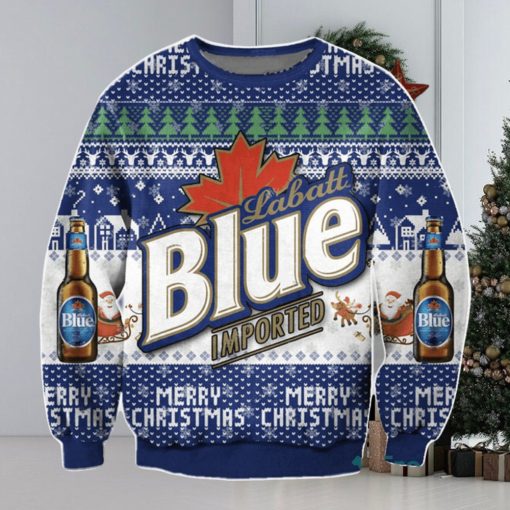 Labatt Blue Imported 3D Ugly Christmas Sweater Christmas Gift