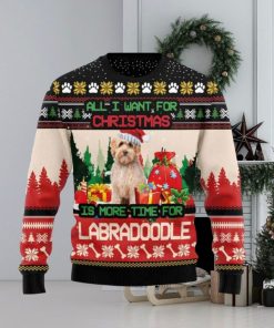 Labradoodle All I Want For Christmas Is More Time Ugly Christmas Sweater