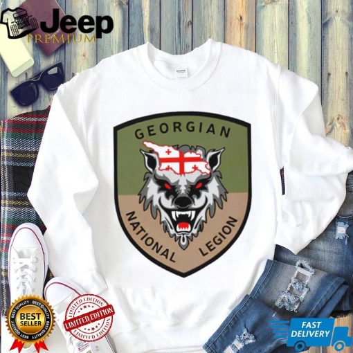 Ladyfella Line Wolf Georgian National Legion Shield shirt