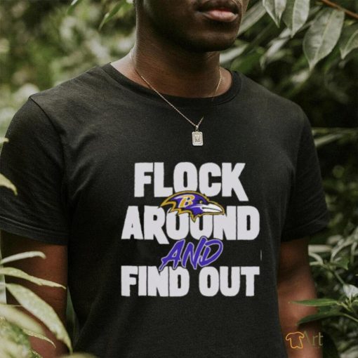 Lamar Jackson Wearing Flock Around And Find Out Baltimore Ravens Tee shirt