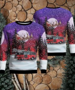 Lansing, Illinois, Village Of Lansing Fire Department Aop Ugly Sweater 3D Gift For Men And Women