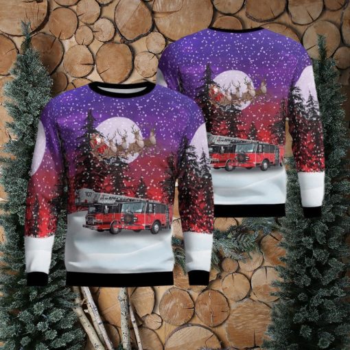 Lansing, Illinois, Village Of Lansing Fire Department Aop Ugly Sweater 3D Gift For Men And Women