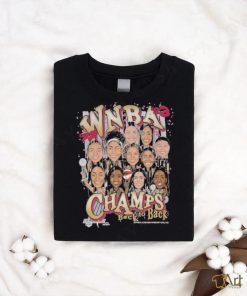 Las Vegas Aces Playa Society Back To Back Wnba Finals Champions Roster T Shirt