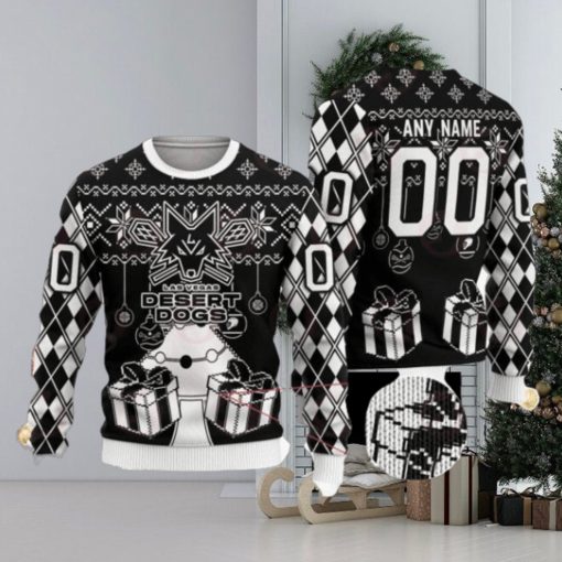 Las Vegas Desert Dogs Special Design Merry Matchup Light Up Ugly Christmas Sweater