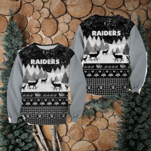 Las Vegas Raiders Casual Christmas Sweatshirt Sweater 3D Gift For Fans