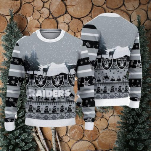 Las Vegas Raiders Casual Ugly Christmas Sweater 3D Gift For Fans