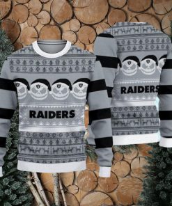 Las Vegas Raiders Christmas Reindeer Pattern Limited Edition Ugly Sweater