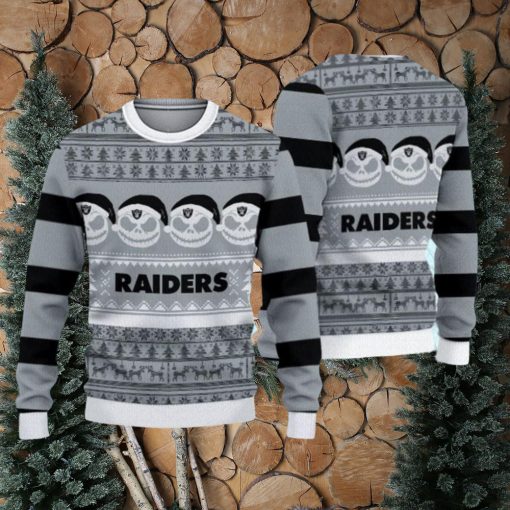 Las Vegas Raiders Christmas Reindeer Pattern Limited Edition Ugly Sweater