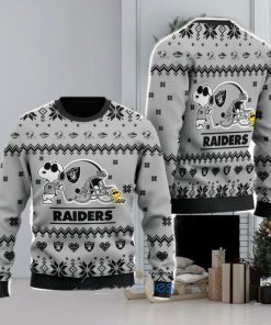 Las Vegas Raiders Cute Snoopy Football Helmet Ugly Christmas Sweater Cute Christmas Gift