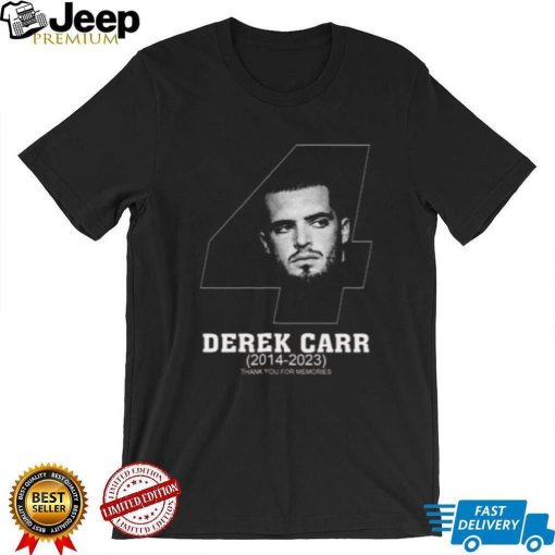 Las Vegas Raiders DC4 Derek Carr Thank You For Memories T Shirt