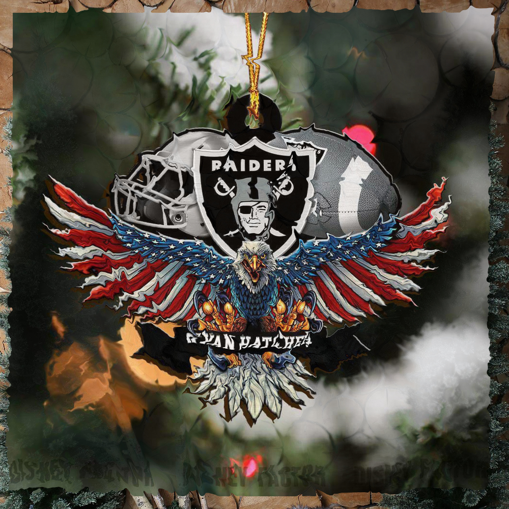 Las Vegas Raiders Decorations, Eagles Christmas Ornaments