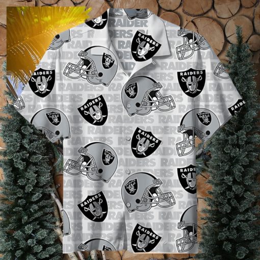 Las Vegas Raiders Football Floral Aloha Hawaiian Shirt Summer Vacation