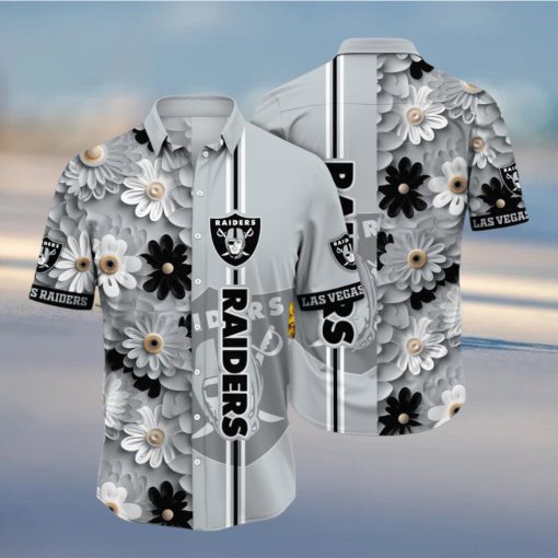 Las Vegas Raiders Hawaii Shirt Flower Sporty And Stylish