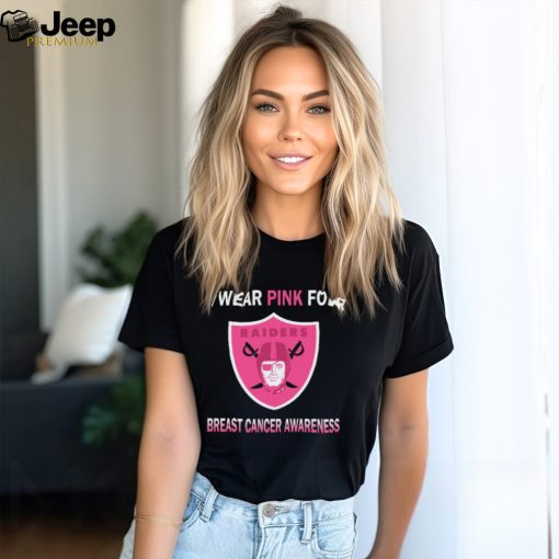 Las Vegas Raiders I wear pink for Breast Cancer Awareness 2023 shirt