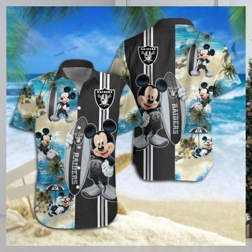 Las Vegas Raiders Mickey Mouse Hawaiian Shirt