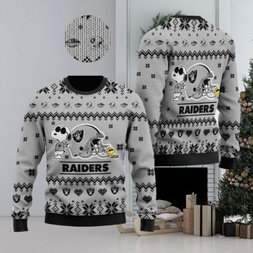 Las Vegas Raiders NFL Cute The Snoopy Show Football Helmet Ugly Christmas Sweater