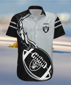 Las Vegas Raiders NFL Flame Ball Hawaiian Shirt