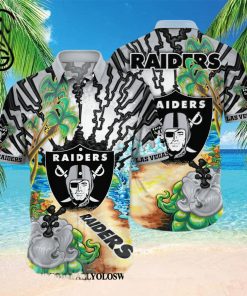 Las Vegas Raiders NFL Flower Classic Full Printed Hawaiian Shirt