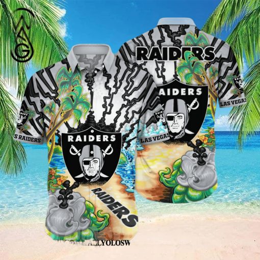 Las Vegas Raiders NFL Flower Classic Full Printed Hawaiian Shirt